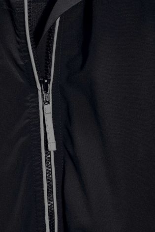 Black Woven Zip Through Jacket (3-16yrs)